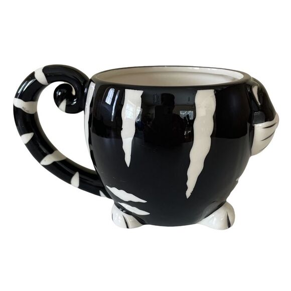 HAND Painted Pier 1 Black & White Kitty Cat Mug Cup - Picture 2 of 7